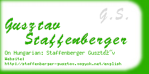 gusztav staffenberger business card
